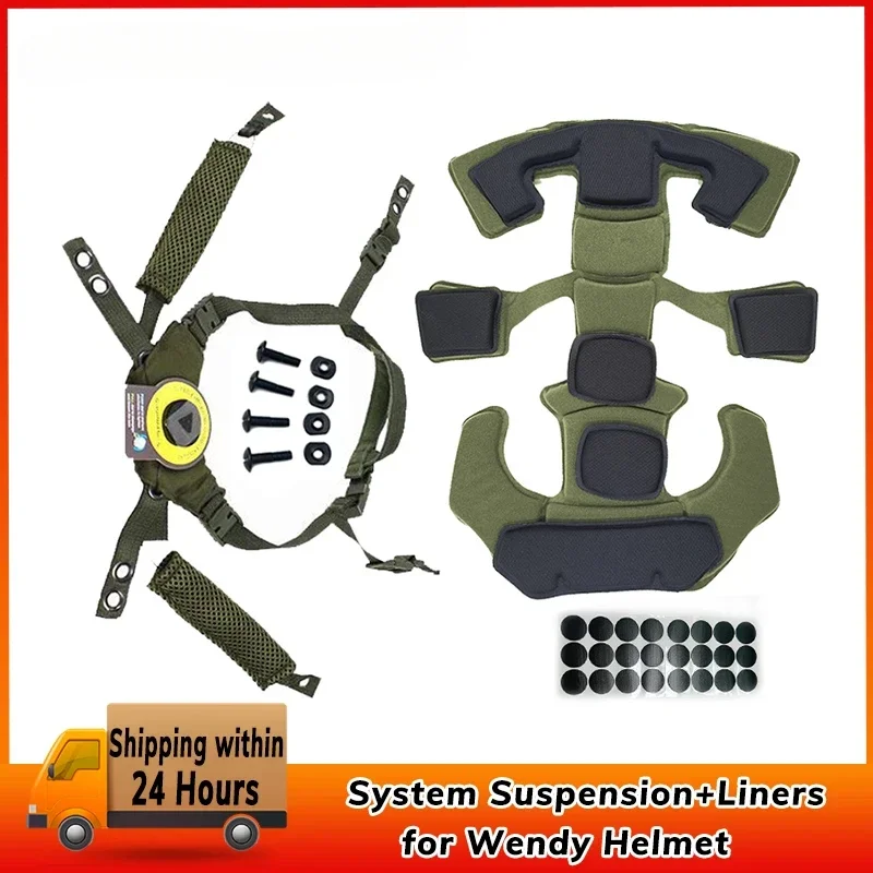 Wendy Helmet Suspension System Adjustable Tactical Helmet Suspension Lanyard FAST MICH Tactical Helmet Accessories Spongy Pad