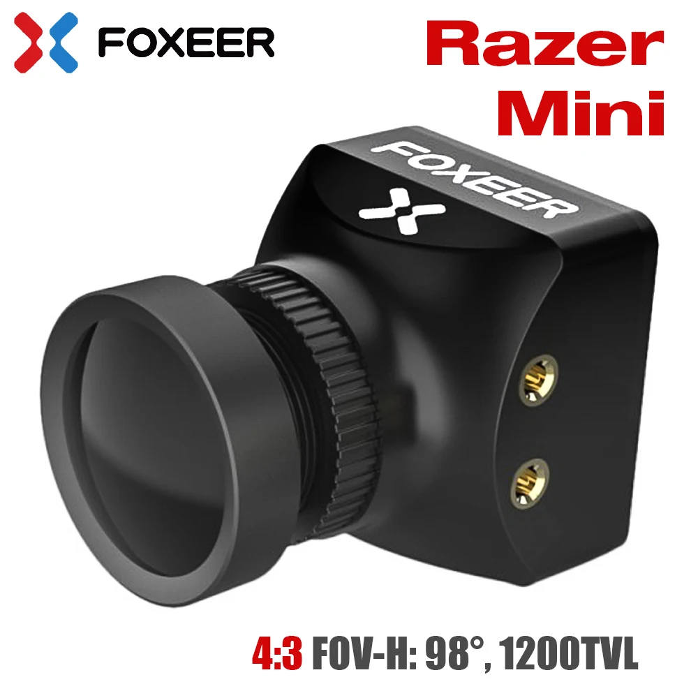 FOXEER Razer Mini Cámara FPV 1/3 CMOS HD 5V~25V 90dB 1200TVL FOV-H:98 °   Baja latencia para RC FPV Racing Drone RC Cámara V3 Actualización