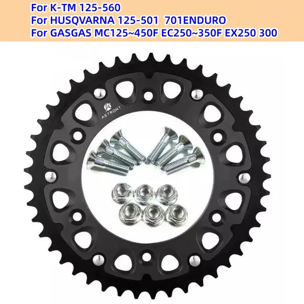 

125-560 125-501 Motorcycle Rear Sprocket For K-TM 125-560 HUSQVARNA 125-501 701ENDURO GASGAS MC125~450F EC250~350F EX250 300