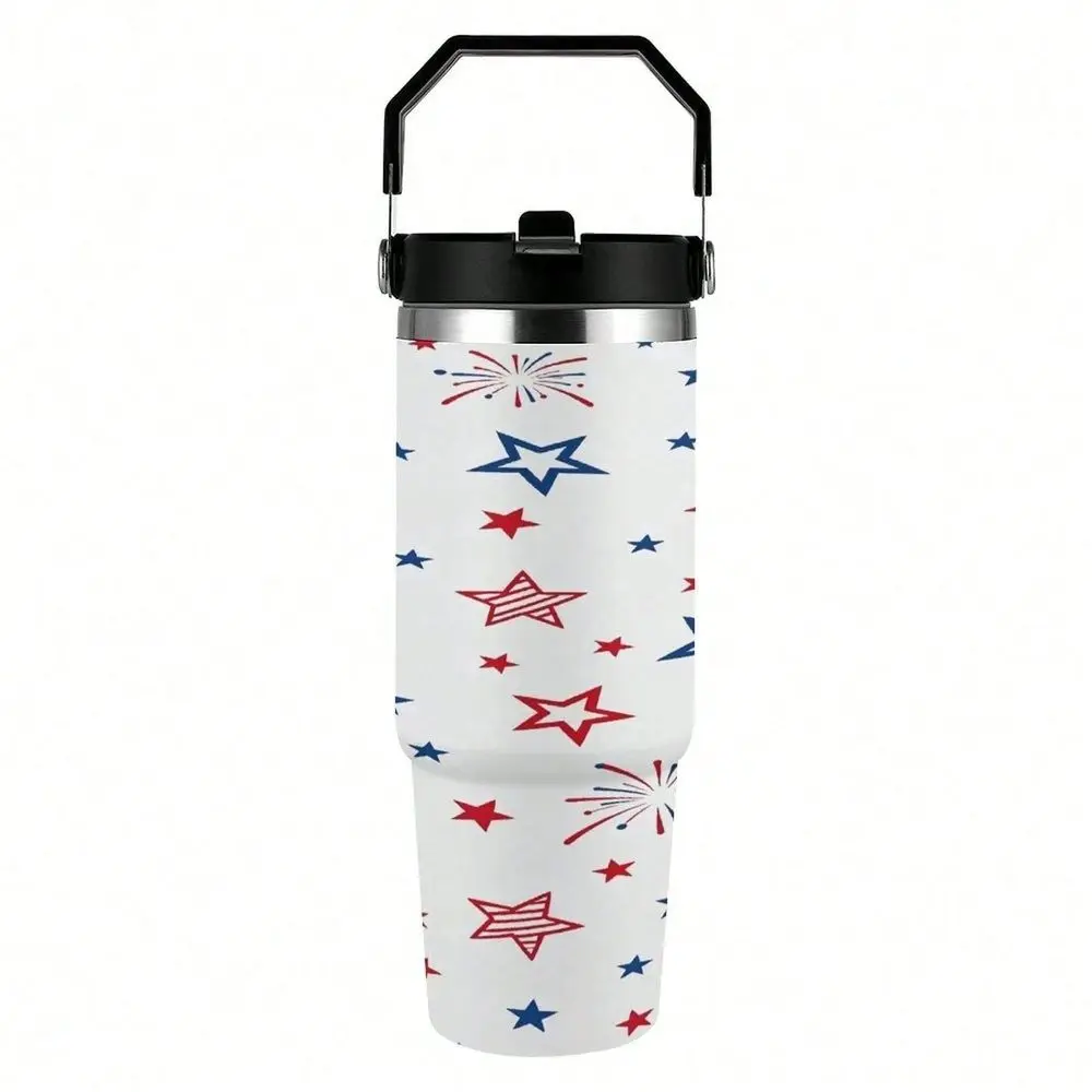 30oz Sunflower Stainless Steel Insulated Tumbler With Lid & Straw, Reusable Travel Gym Coffee Mug, Aesthetic Outdoor Drink Cup