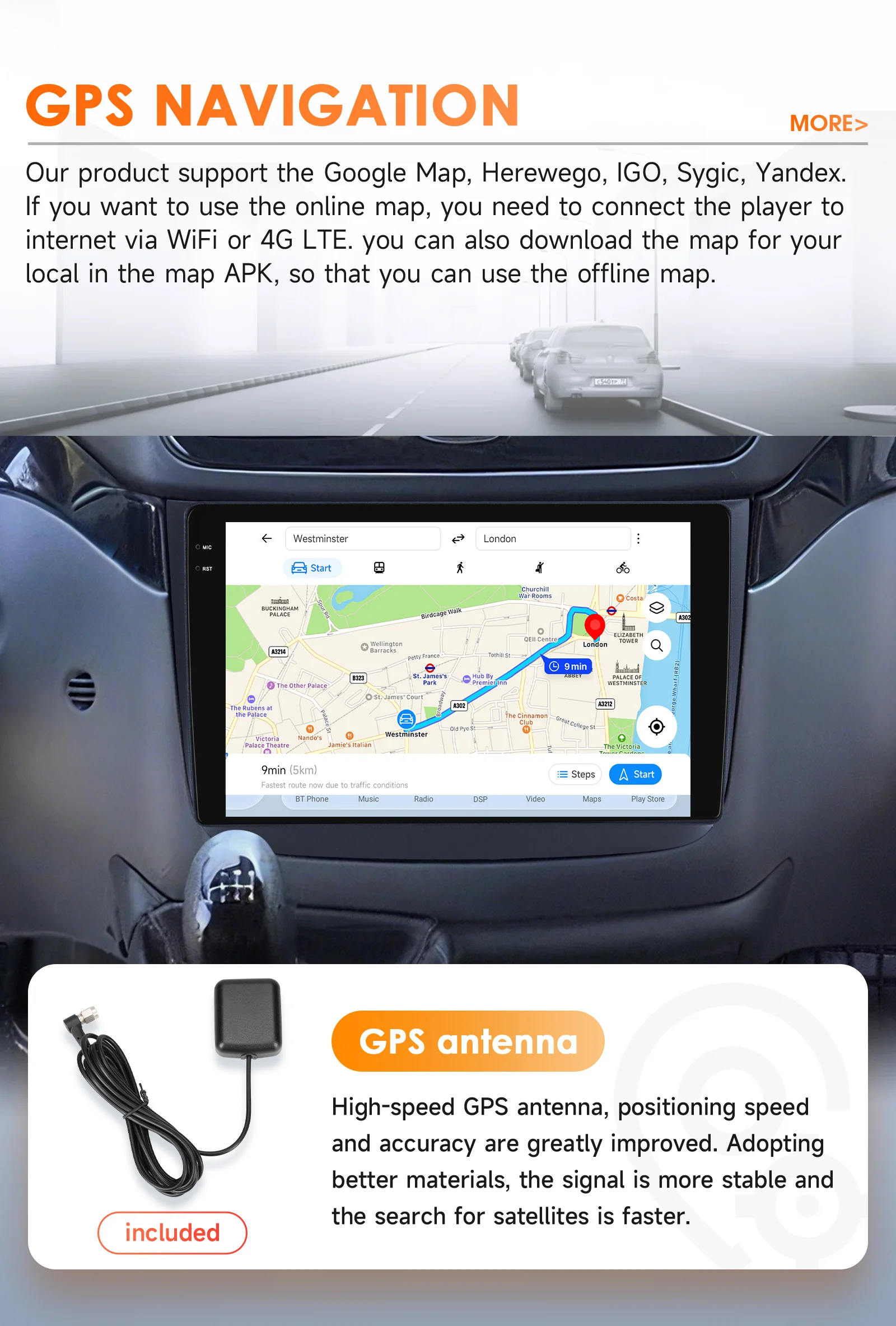 Hizpo Android 14 Car Multimedia Player For Mercedes-Benz Viano 2 W639 2003 - 2015 Carplay 360Camera By Snapdragon 6115