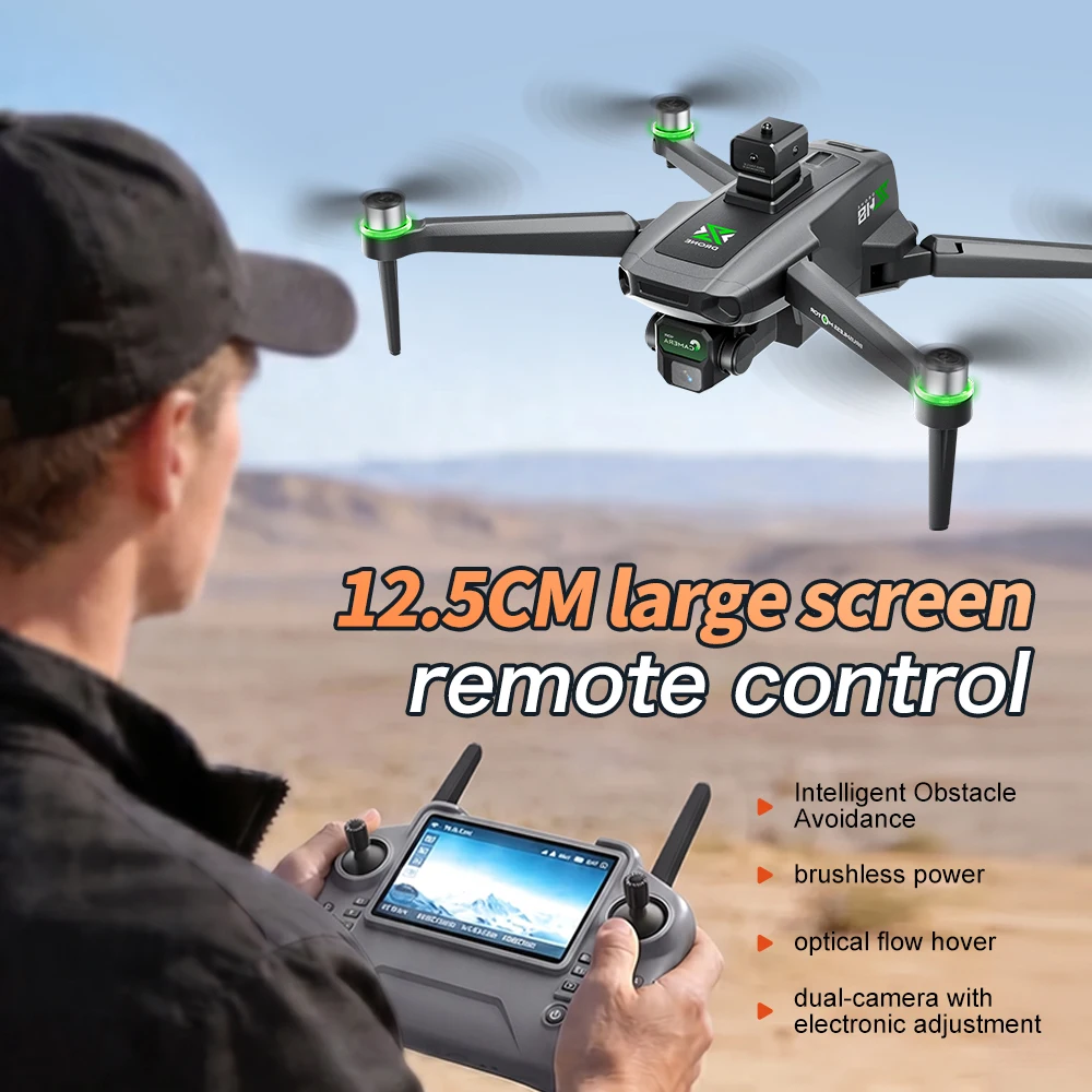 ZH8 Brushless 4K HD Camera Drone WiFi FPV with 4.3' Screen R