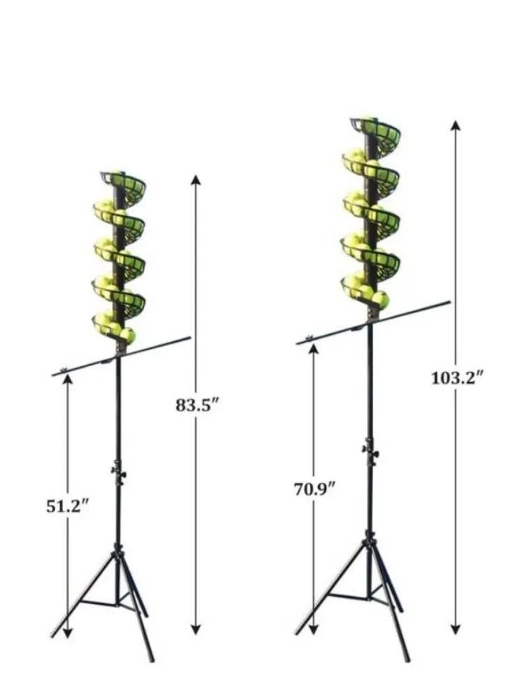 Máquina de caída de pelotas de tenis profesional, alimentador automático de pelotas de tenis, velocidad ajustable, altura, ejercitador oscilante