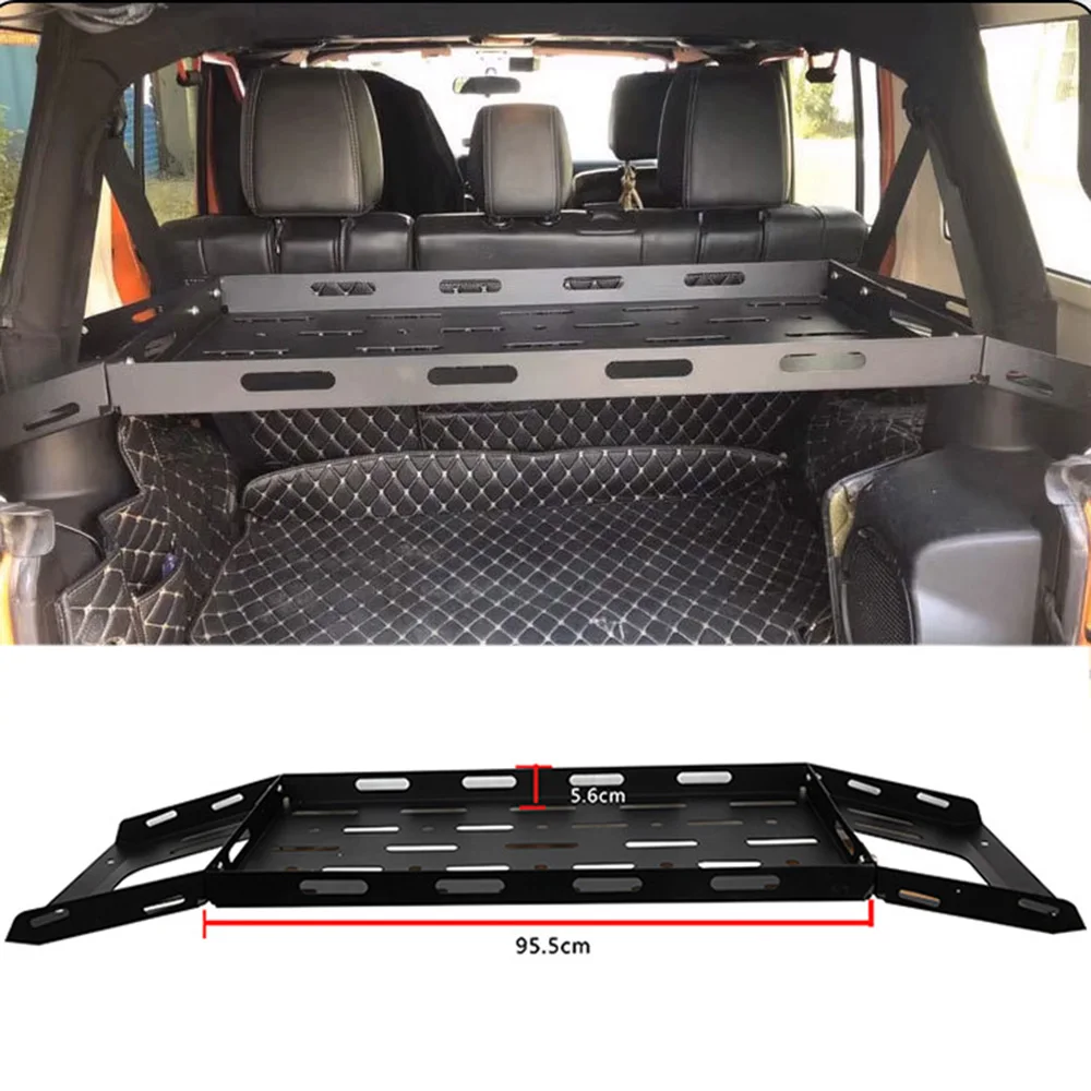 Rear Trunk Interior Cargo Storage Basket Organizer for Jeep Wrangler JK JL 2008‑2025 4Door Hardtop Luggage Storage Carrier Shelf