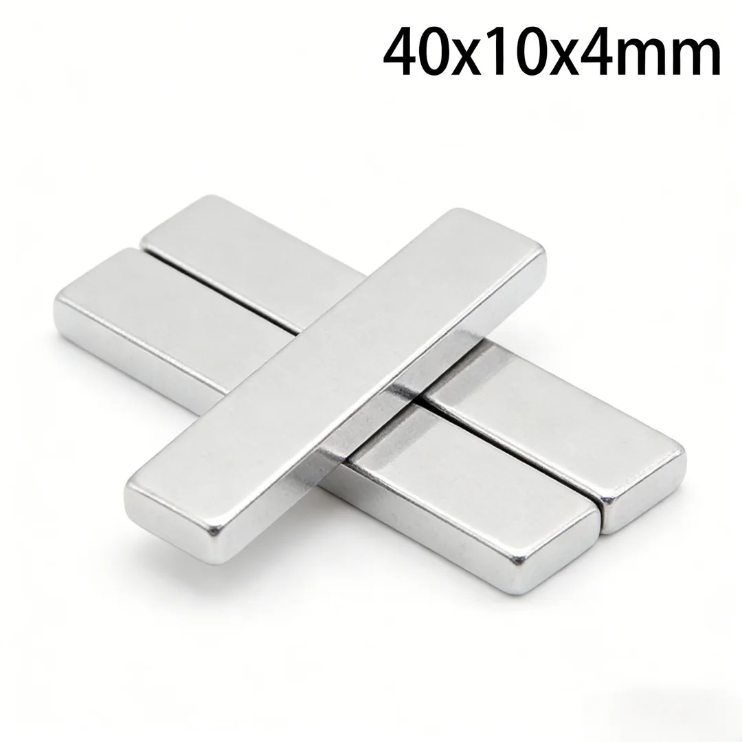 40x10x4mm Thick Sheet Powerful Magnets 40*10*4 Strong Block Magnets For Fridge DIY Building Scientific Craft Education 40x10x4
