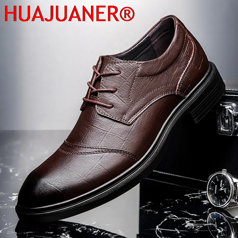 أحذية بروغ من الجلد الطبيعي مصنوعة يدويًا أحذية أكسفورد للرجال أحذية مشي مريحة أحذية رسمية كلاسيكية للأعمال
