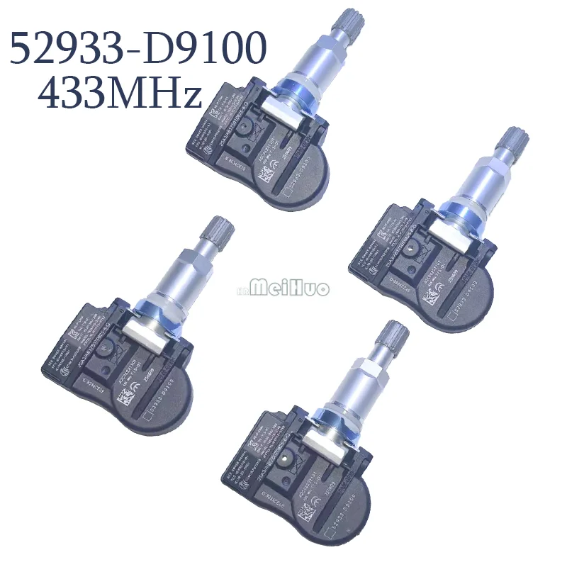 1/4 قطعة 52933-D9100 مستشعر ضغط الإطارات لشركة هيونداي إلنترا غراندور I20 i20 I30 أيونيك كاواي كونا المكان 433MHZ سيارة TPMS