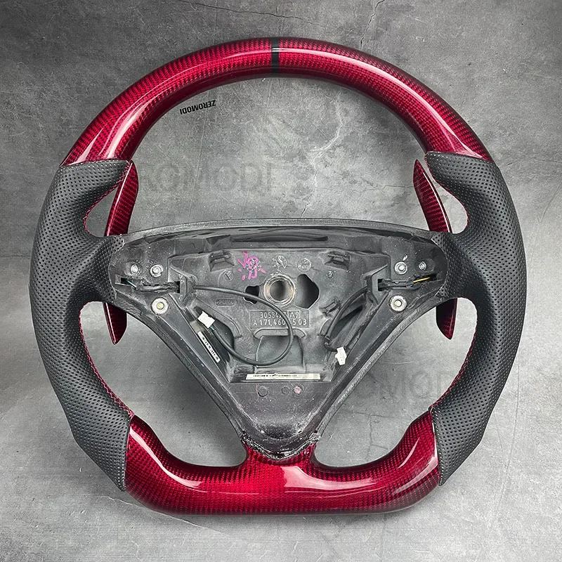 Carbon Fiber Steering Wheel Customized Sport Wheel For Benz SLK 2009-2012 Model With Paddle Hole