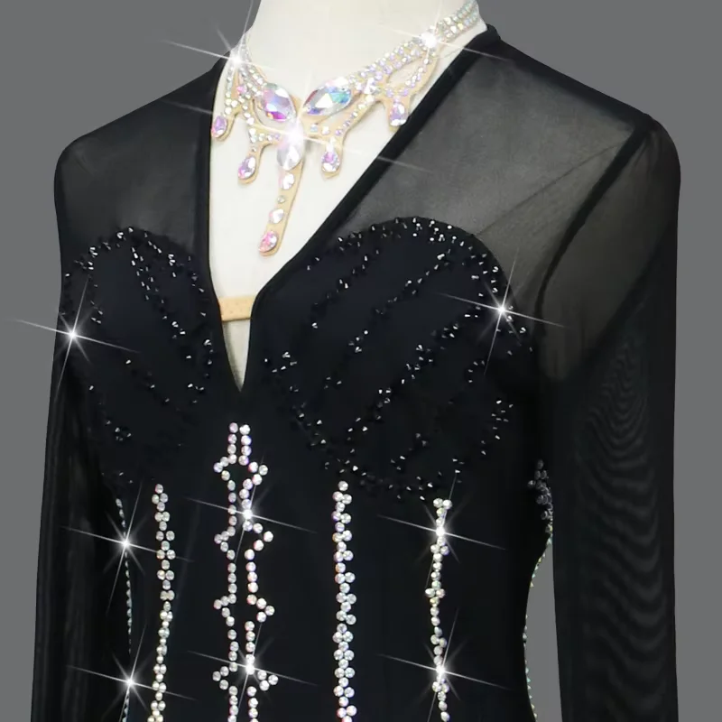 Vestido latino, traje de baile de escenario, competición de salón, Ropa de baile para niñas, falda de graduación para mujeres, disfraces para niñas, traje de fiesta, ropa americana