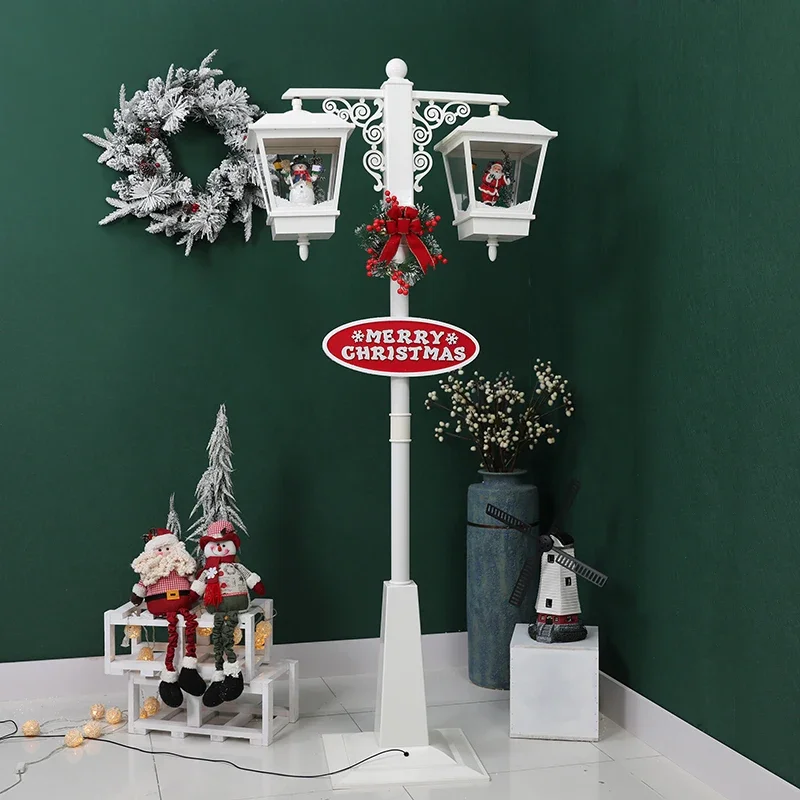 Christmas Pillar Light Outdoor Garden Home Vertical Custom Lighting Snow Music Light Emitting Diode  Snow Street Light