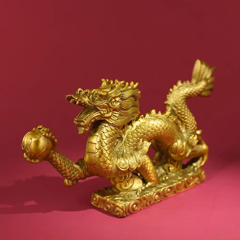 فن التنين زودياك تمثال الراتنج الحرف سطح المكتب ديكور التنين الحلي الحرف اليدوية الحد الأدنى الحيوانات النحت خزانة التلفزيون #4