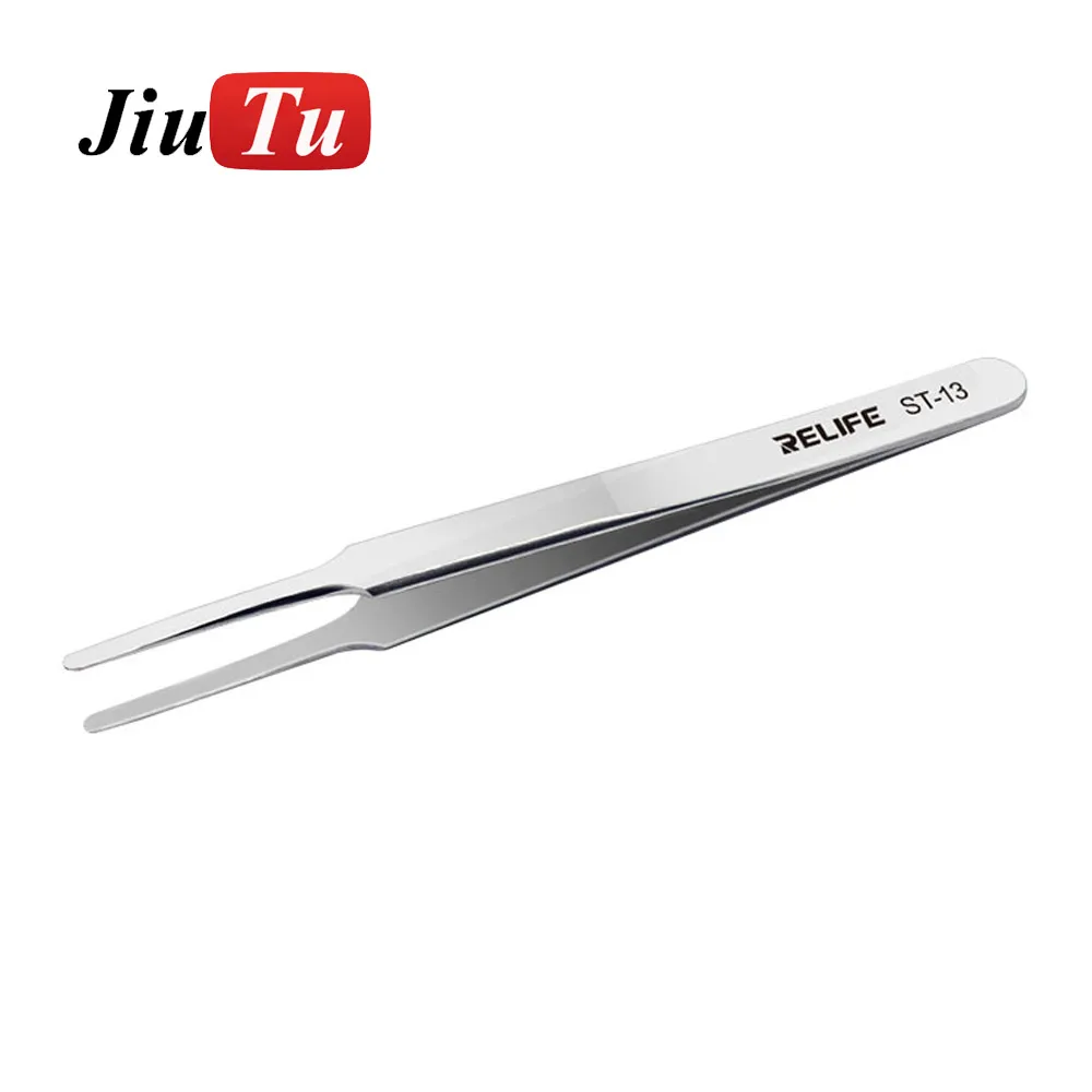 High Precision Tweezers for Mobile Phone Repair Flat Round Electric Components Tight Clamping Maintenance Clips