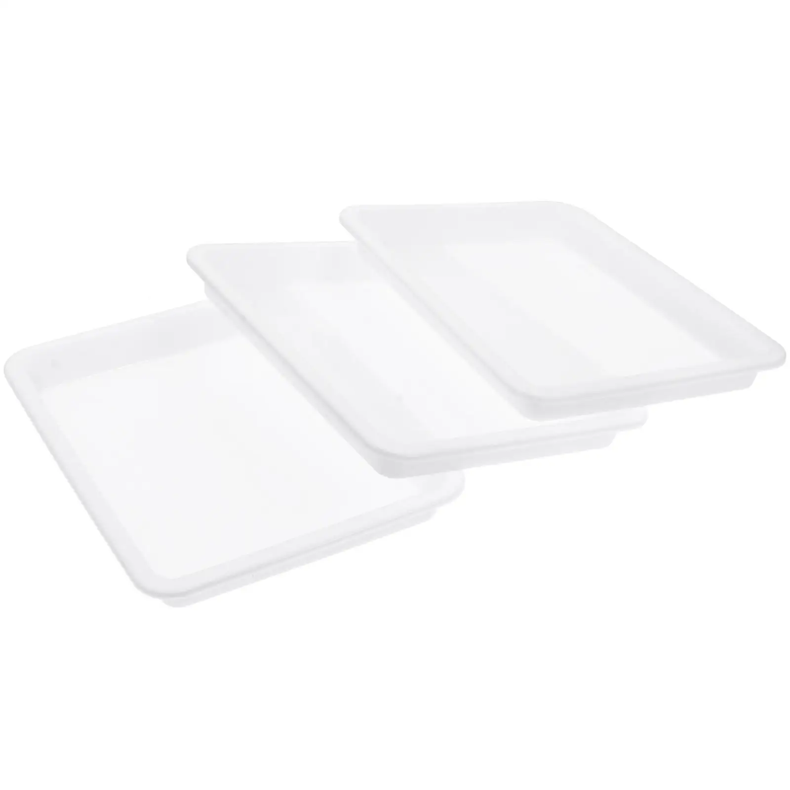 

3PCS Food Grade Plastic Trays A5 Size Durable PP Material Kids Experiment Crafts School Painting