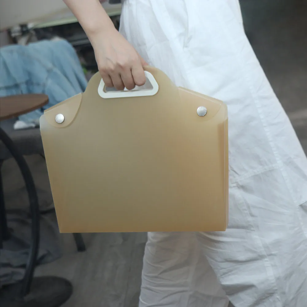 Portable Organization Clear Project Folders Multicolor Waterproof File Storage Bag Large Capacity Reusable Data Bags For School