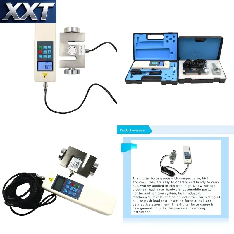 XXT GOYOJO HF-50K 50KN 5000kg Economical Digital Push and Pull Force Gauge with 0.5% Precision and S-Type Load Cell