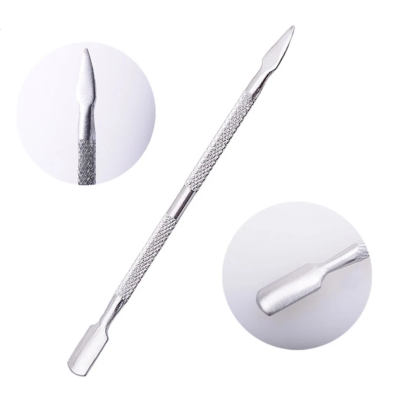 Cuticle Pusher Nail Cleaner Stainless Steel Cuticle Remover And Cutter Durable Manicure and Pedicure Tool For Fingernails