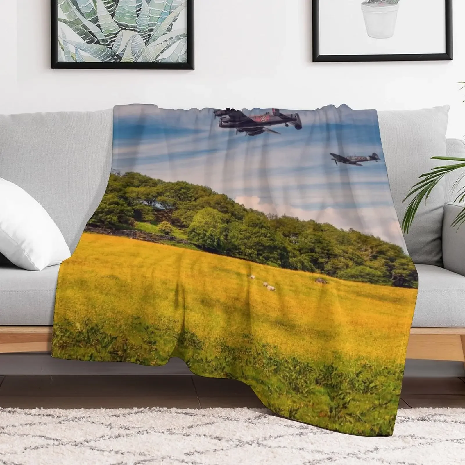 Battle of Britain Memorial Flight Throw Blanket Cozy Throw Blanket for Bed Sofa Chair
