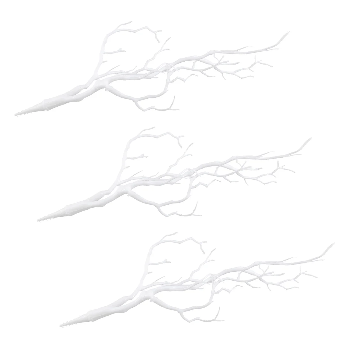 3 x Rama de árbol de planta seca blanca artificial Decoración del banquete de boda ST