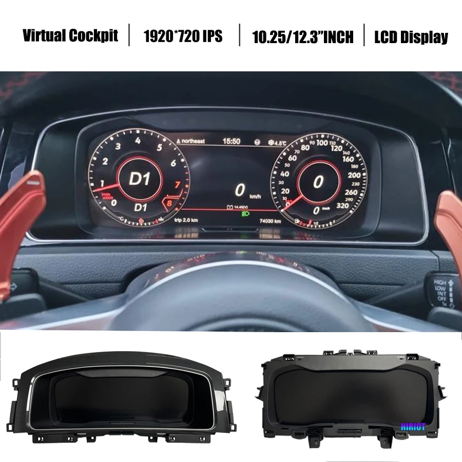 Digital Virtual Cockpit Instrument Cluster For VW Golf 6 7 MK7 T6 Passat B8 Tiguan Scirocco Jetta Dashboard Panel Speedometer