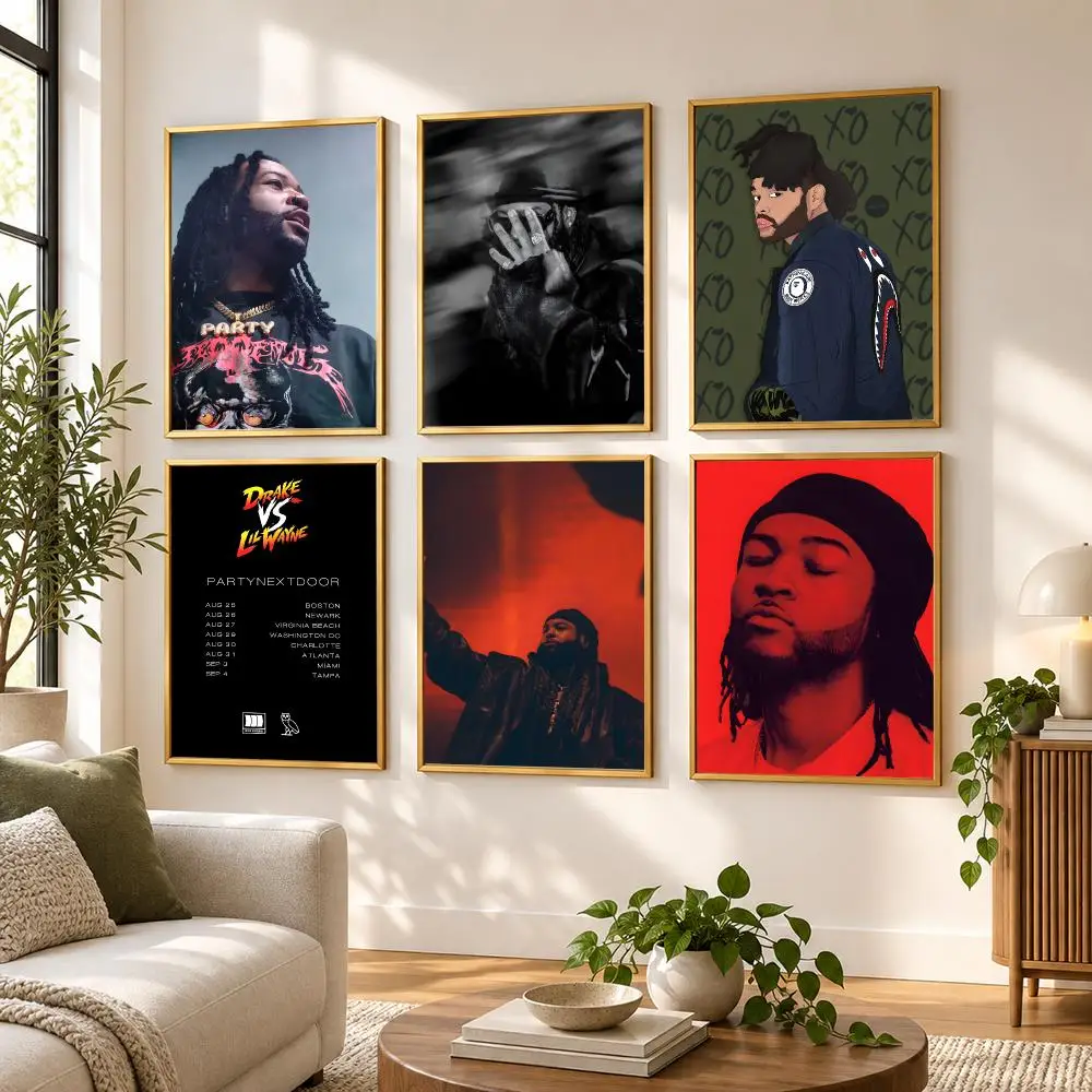 Singer PARTYNEXTDOOR Poster HD art sticky wall waterproof home living room bedroom bar aesthetic decoration