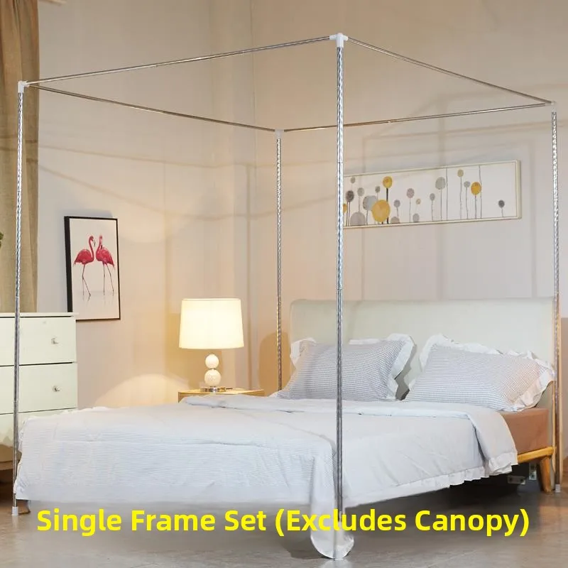 Thickened And Strengthened Metal Mosquito Net Stand Bracket Three Door  Style Bedding Accessory Set for Home Use