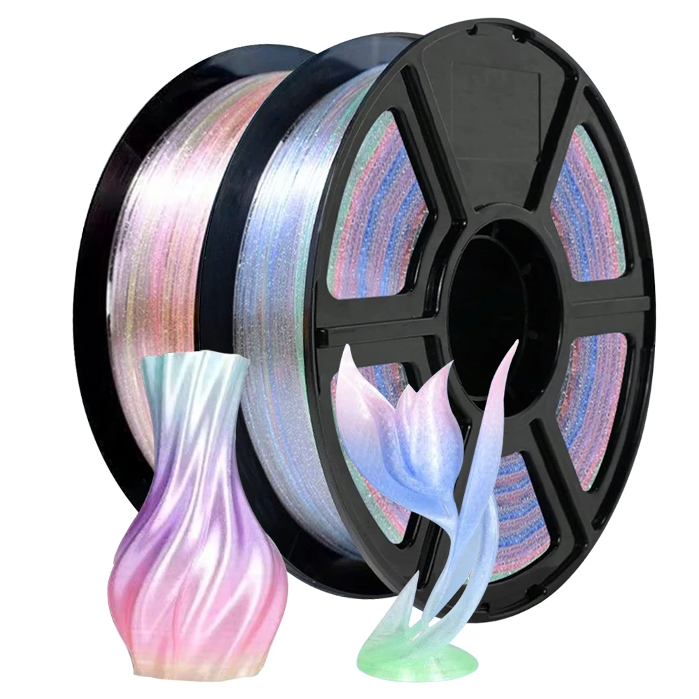 

Любители 3D-печати, 250 г PLA Flash Point, комбинация радужных конфет и лесных цветов нити для вашего следующего проекта