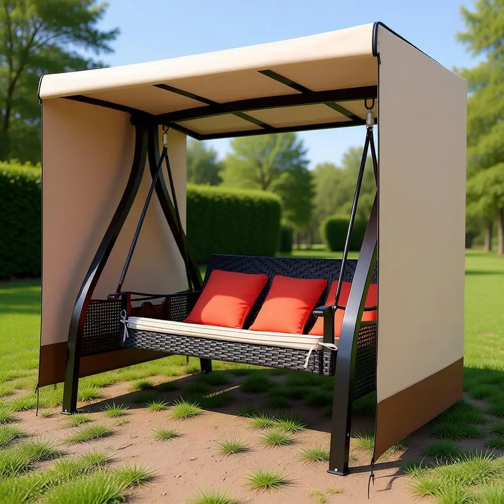 

Чехол для 3-местных садовых качелей, водонепроницаемый защитный чехол для уличной мебели, 87 длина x 49 глубина x 67 высота (дюймы)