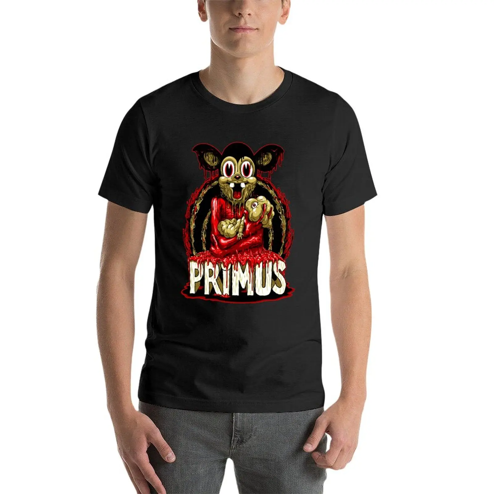 primus band music wallpaper 90col T-shirt blanks heavyweights blacks animal prinfor boys mens workout shirts image 4