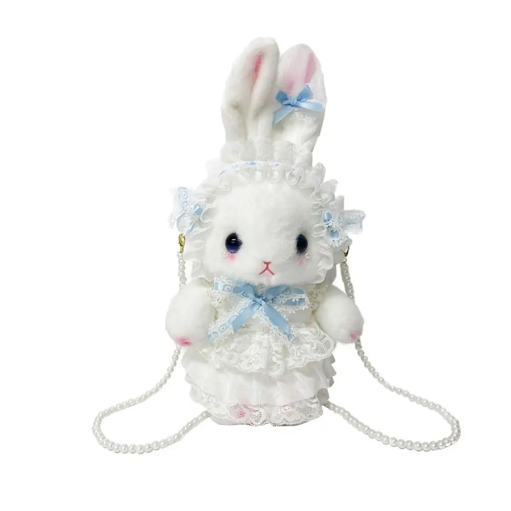 New Bunny Bag Princess Lolita Shoulder Bag Pearl Chain Sweet Purse
