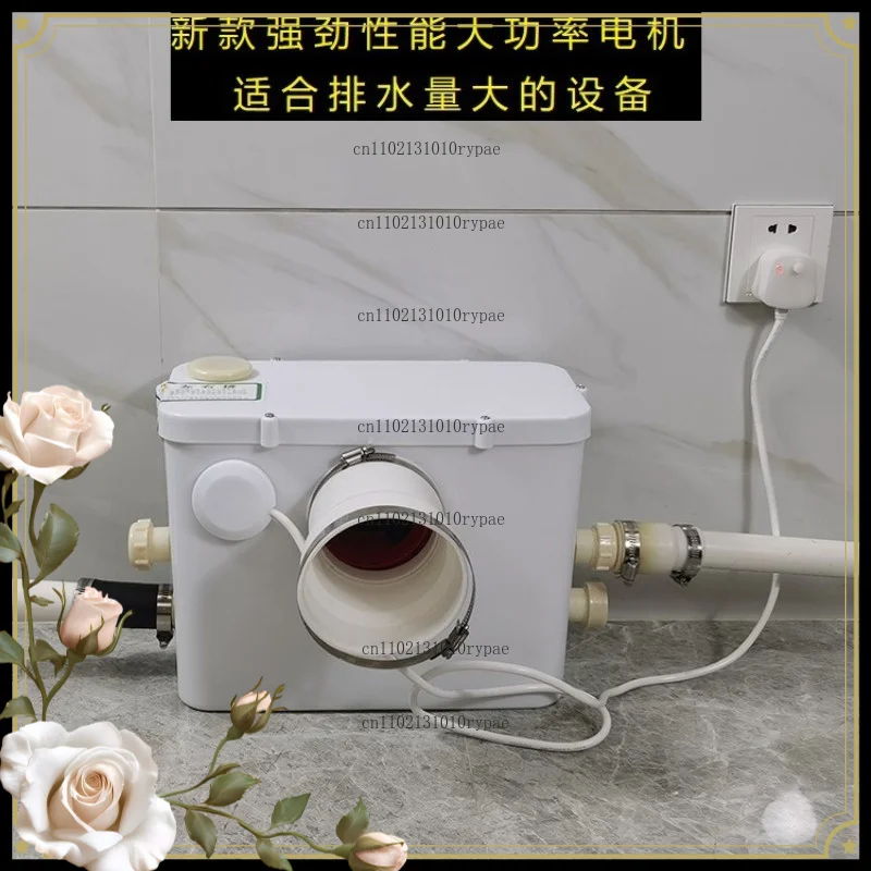 High-power electrically-powered crushing toilet kitchen wastewater treatment device