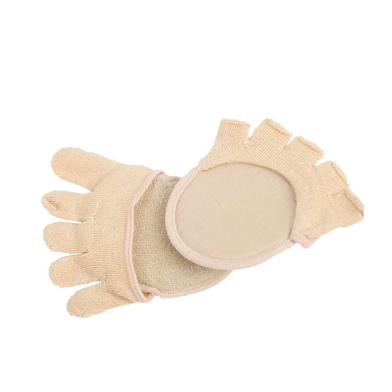 RHBJ 2 Stück = 1 Paar Zehenspreizer Fußpflege Halbe Einlegesohlen Fünf-Finger-Socken Bunion Sleeve Protector Hallux Valgus Vorfuß für Frauen – Detail 10