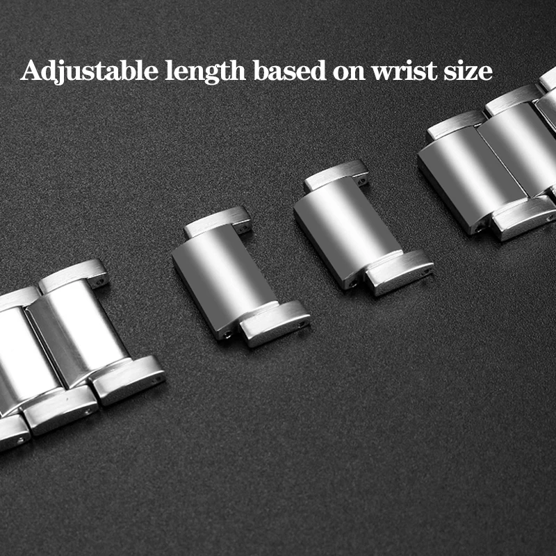 Solid Curved End Steel Watchband For Casio EDIFICE Series Strap EQB-501 EQB-800 Arc Mouth Precision Steel Watch Chain Men 22mm