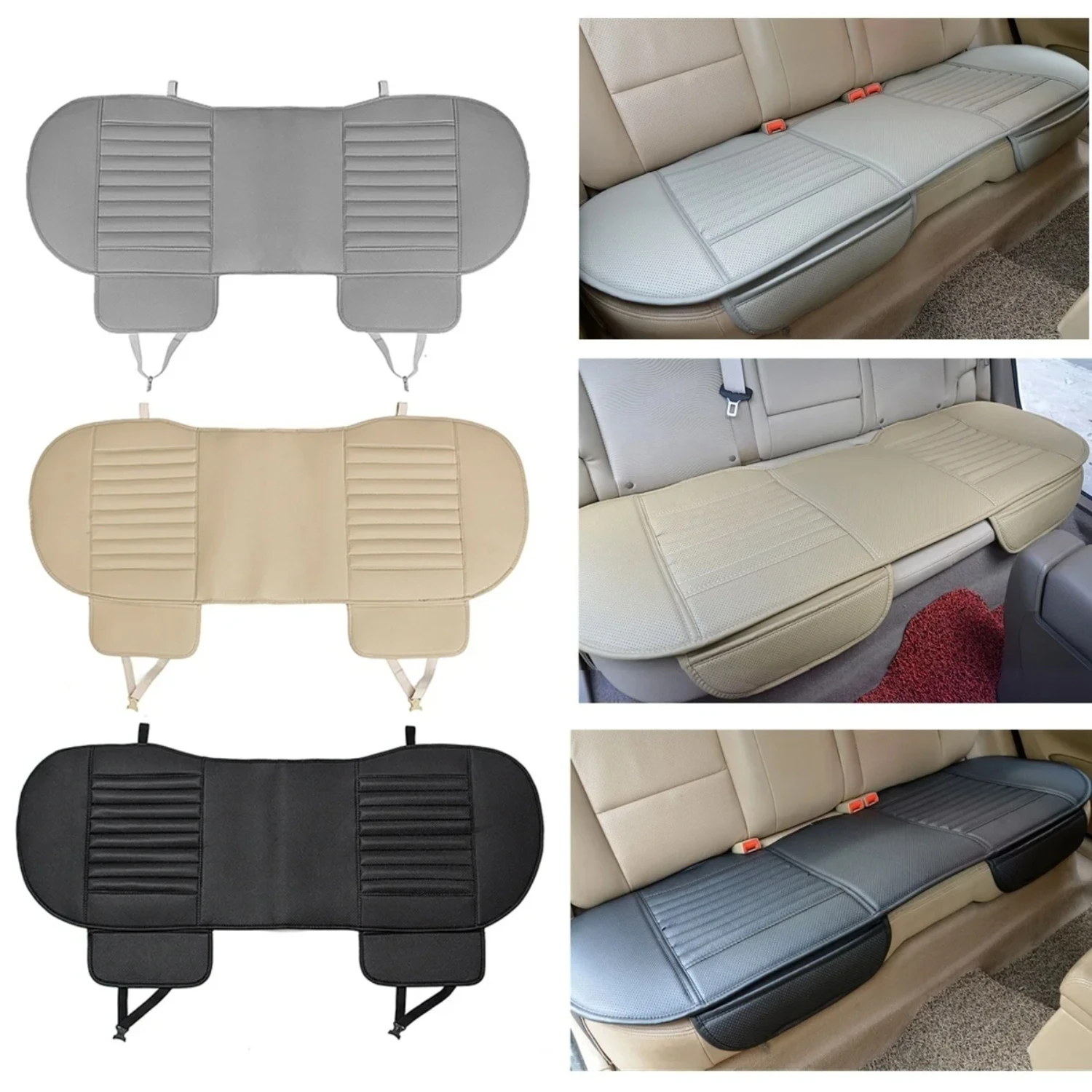 

Car Dustproof Waterproof PU Leather Bamboo Charcoal Auto Vehicle Interior Rear Seat Cover Cushion Pad