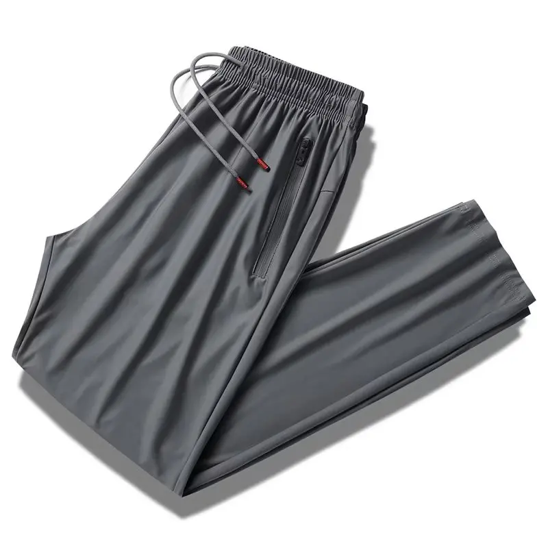 

Ice Silk Pants Women's Summer Thin Casual Sports Long Pants Loose Breathable Large Size Air Conditioned Pants High Waist Stra...