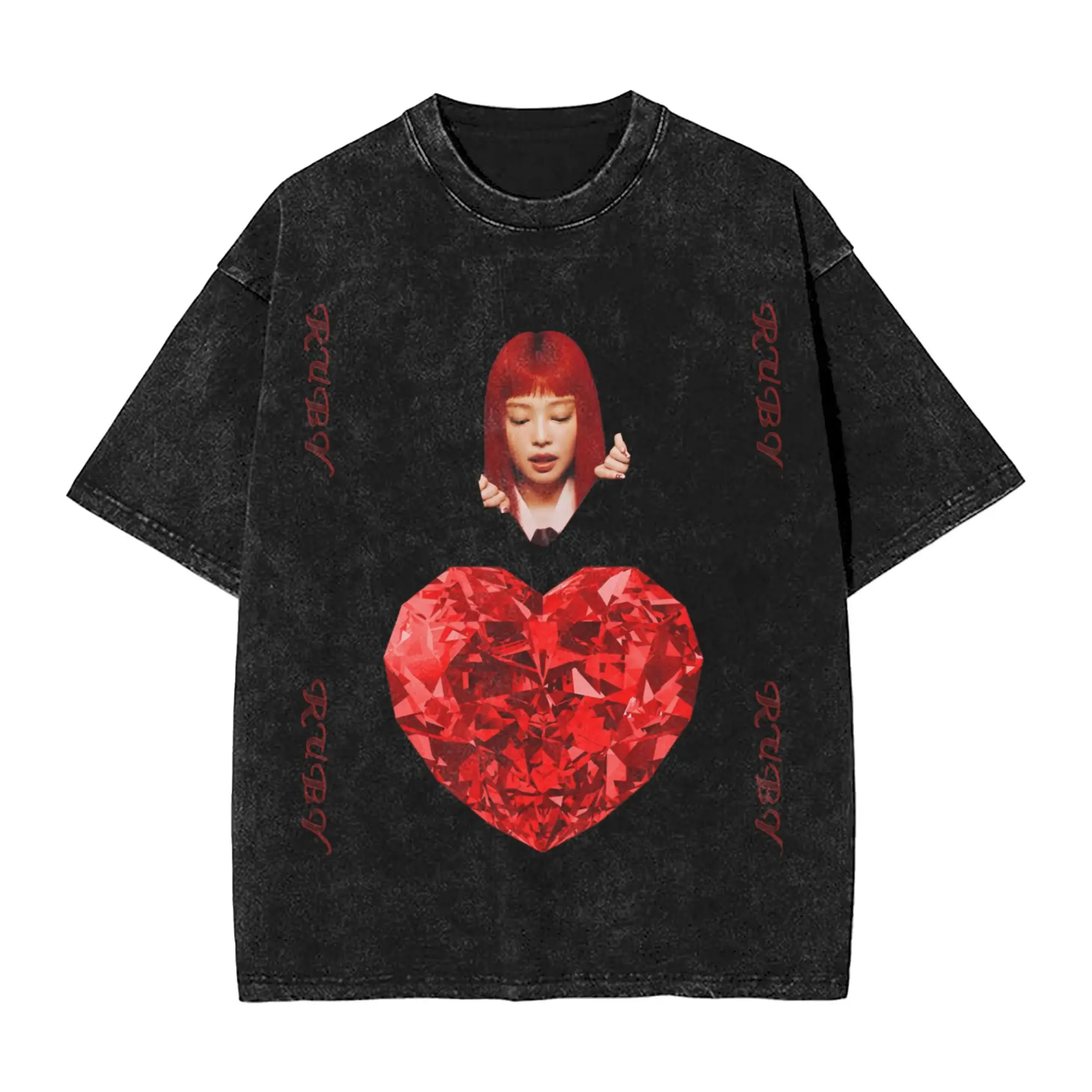 

Summer Retro Jennie Ruby T Shirt Beach Streetwear T-Shirts Women Men Cotton Popular Tshirt for Male Short Sleeve Pattern Tops