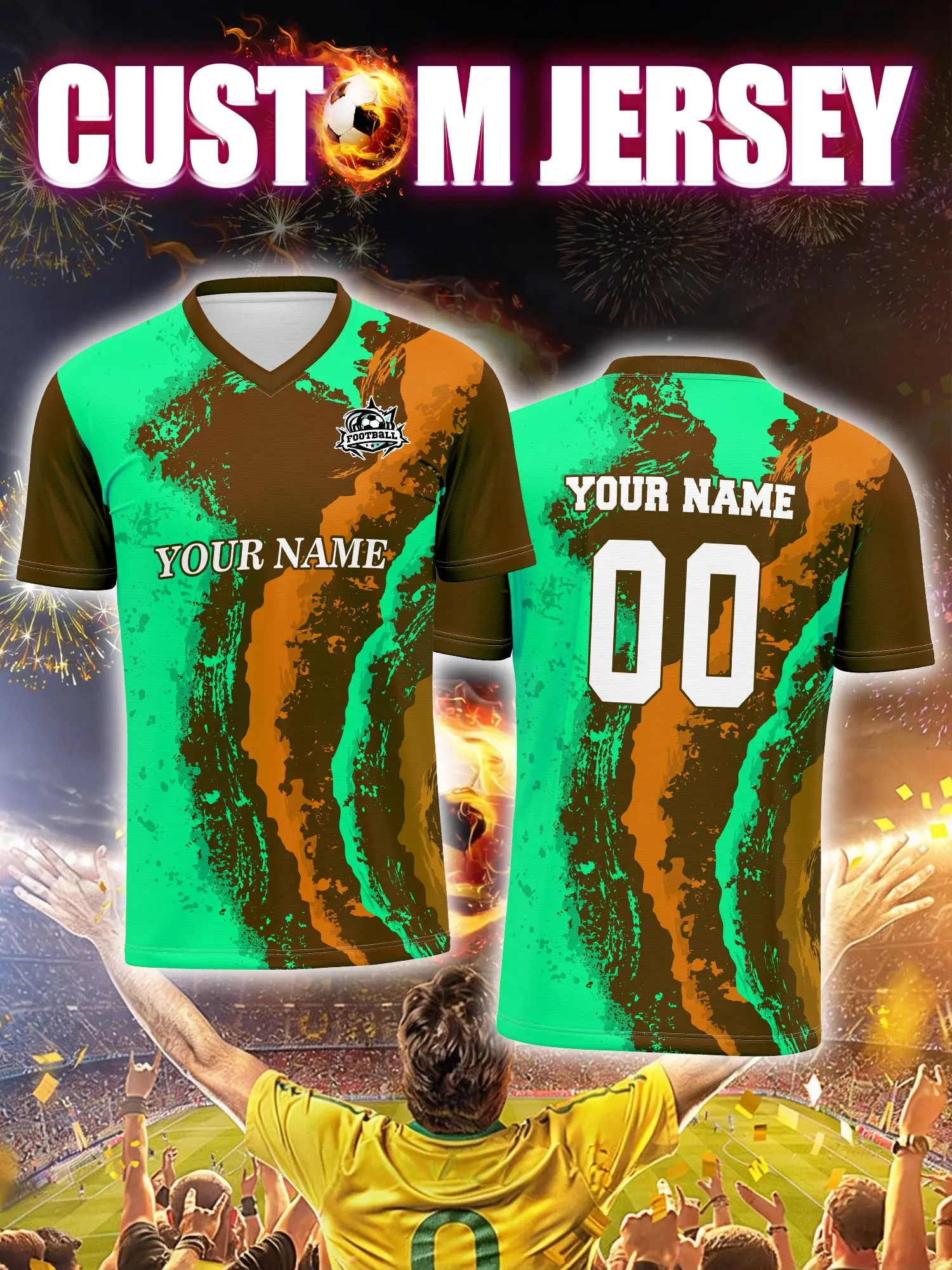 

Футбольная форма на заказ с индивидуальным изображением, номером и именем, качественная спортивная одежда для команд от спортивного бренда