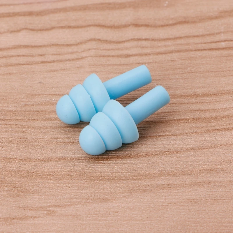 2 ชิ้นซิลิโคน Earplug Protector Travel Sleep ลดเสียงรบกวนปลั๊กหูสำหรับผู้หญิง