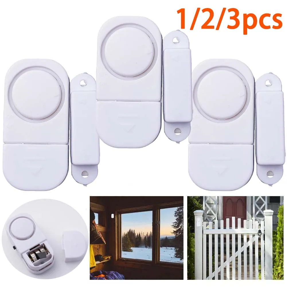 

1/2/3pcs Doors and Windows Alarm Home Safety Anti-theft Wireless Door Magnetic Sensor Volume Refrigerator Window Open Reminder