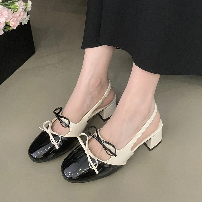 

Non-slip Round Toe Sandals Shoes Ladies Casual 2024 Summer Hollow Beach Elegant Shoes Korean Fashion Party Shoes Woman Design