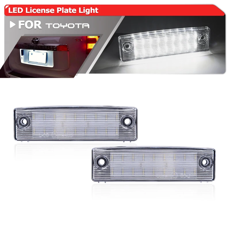 Toyota Land Cruiser Prado için TRJ150 GRJ15 GDJ15 Lexus GX470 beyaz Canbus SMD Led plaka işıkları otomatik etiket lambalar