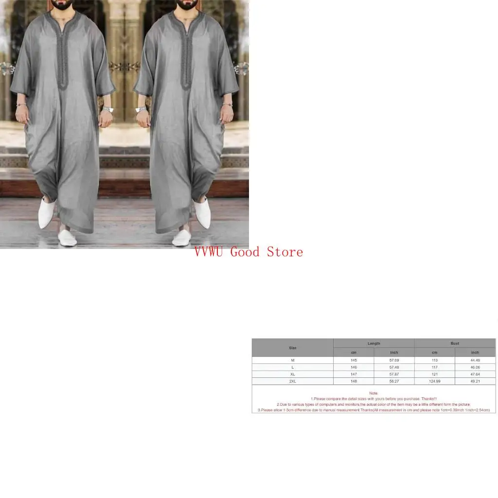 Hombres árabe islámico Kaftan Musulmán Arabia Saudita Dubai Jubba Thobe