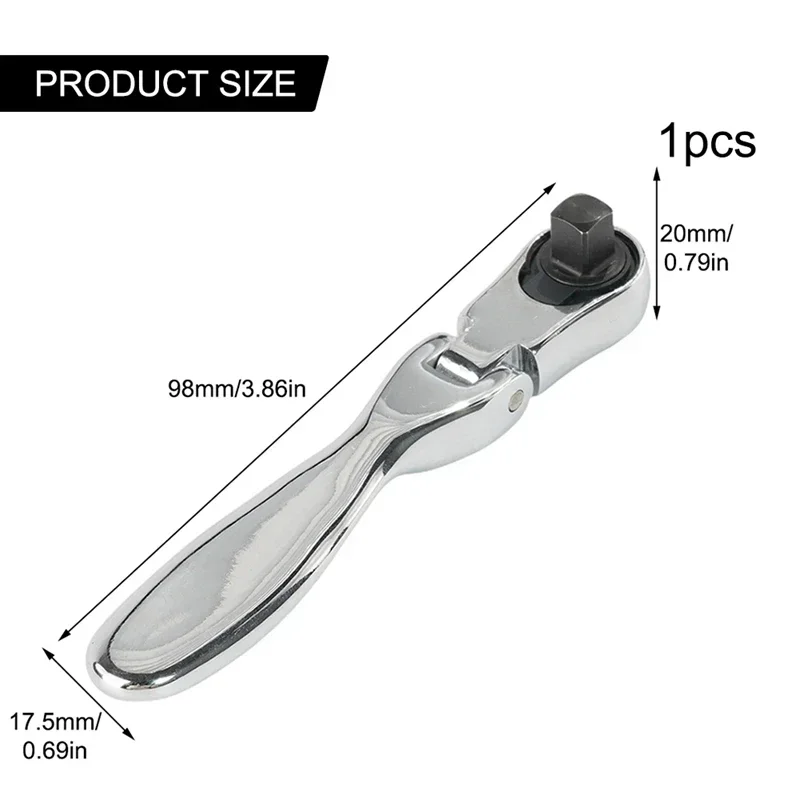 2 In 1 Dual Head Quick Spanner 1/4 Fast Rotatable Mini Ratchet Wrench Set Wrench Ratchet Tool