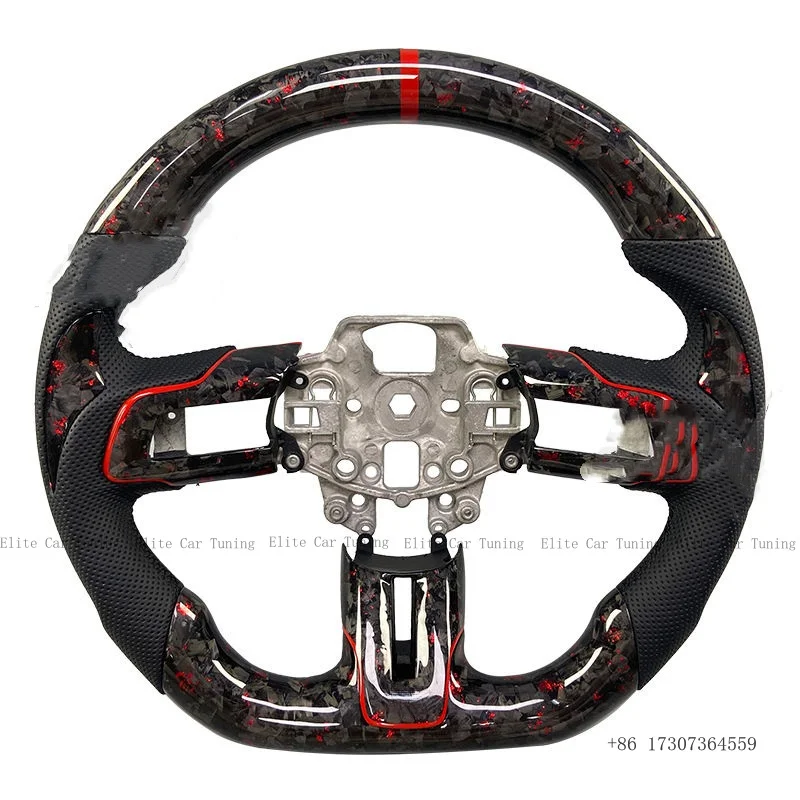 

LED Display Genuine Carbon Fiber Steering Wheel for Ford Mustang (2015-2023)