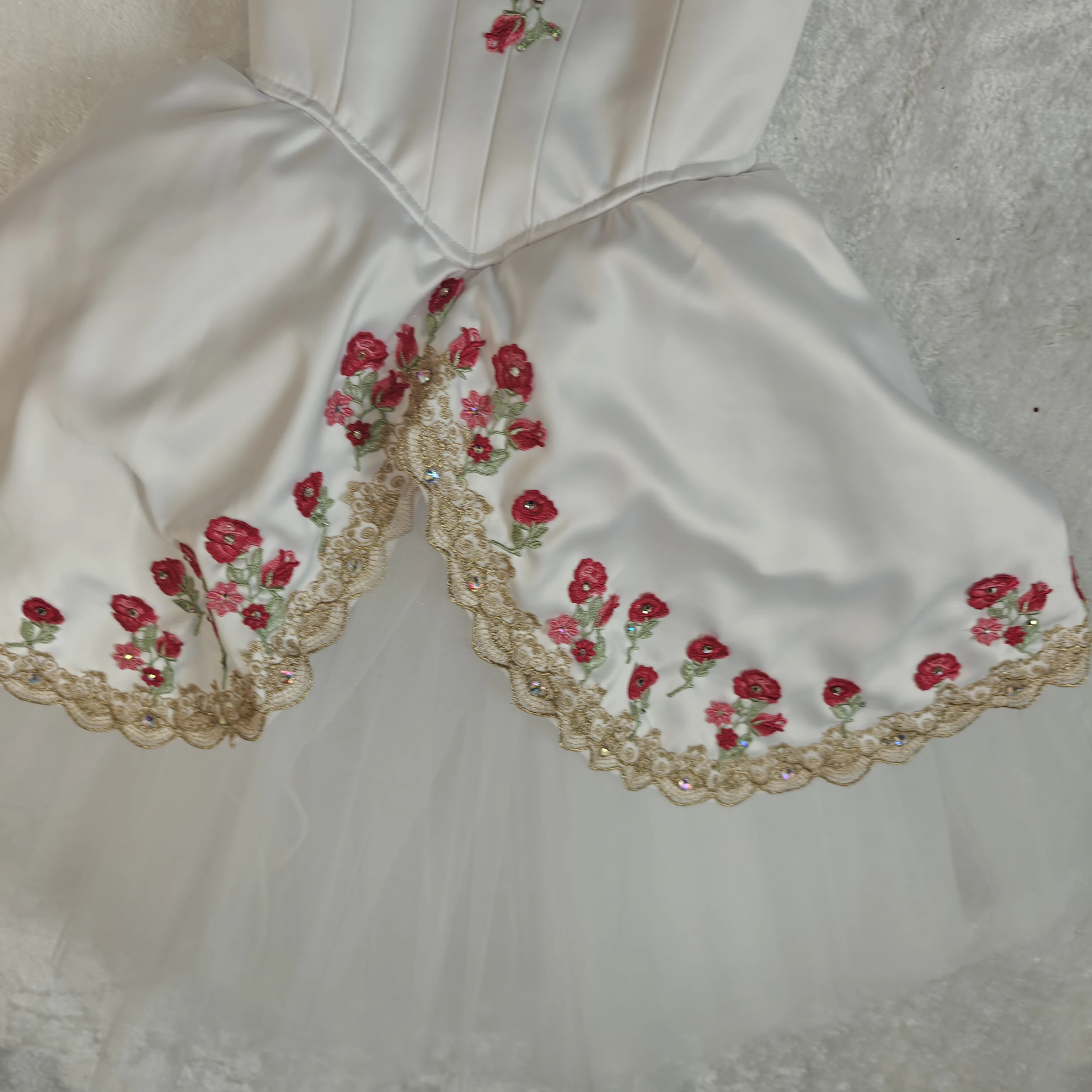 BT01586 Bambini Ragazze Bambini Donne Abbigliamento da prestazione per adulti Camicia lunga da cupido bianco Costumi da tutu di balletto