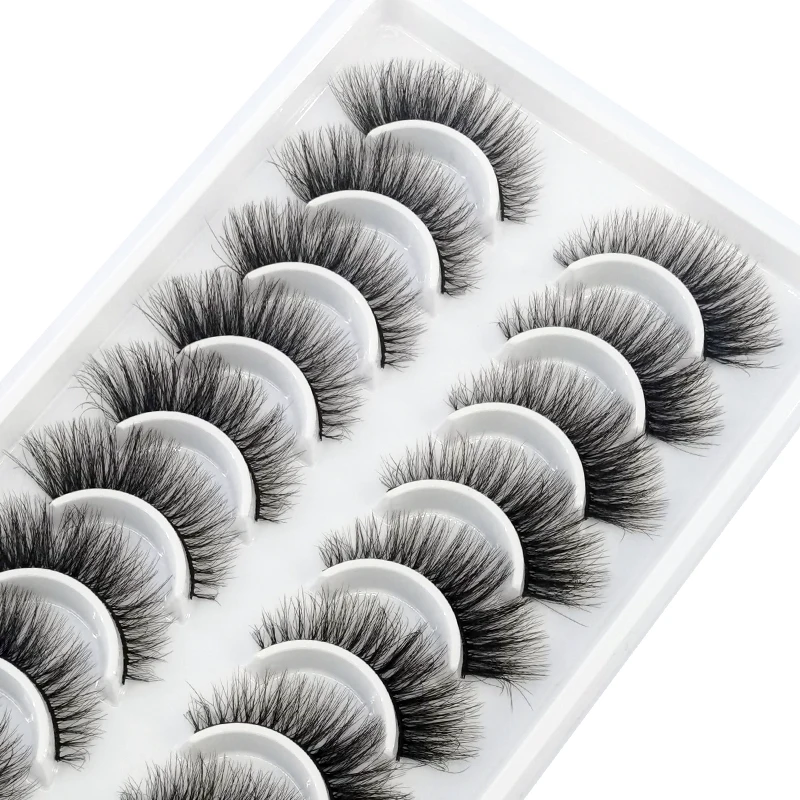 HBZGTLAD New 10 pairs natural long false eyelashes thick makeup 3d mink eyelashes eyelash extension mink eyelashes for beauty