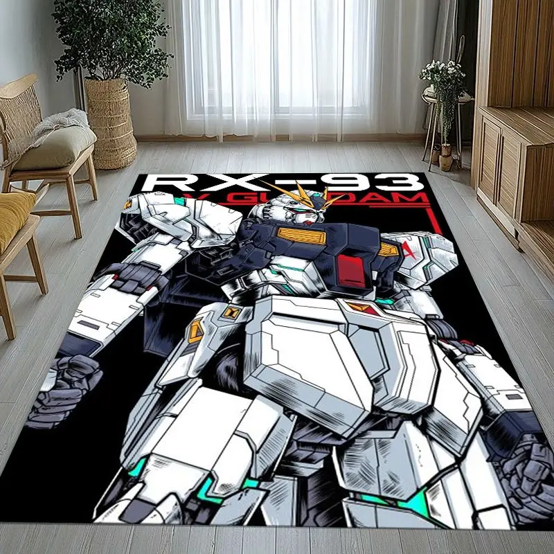 3D Vintage Gundam Destroy Zeon Cartoon Area Rug,Soft Non-Slip Carpet Mat for Living Room Bedroom,Sofa Floor Rug,Home Decor Gift