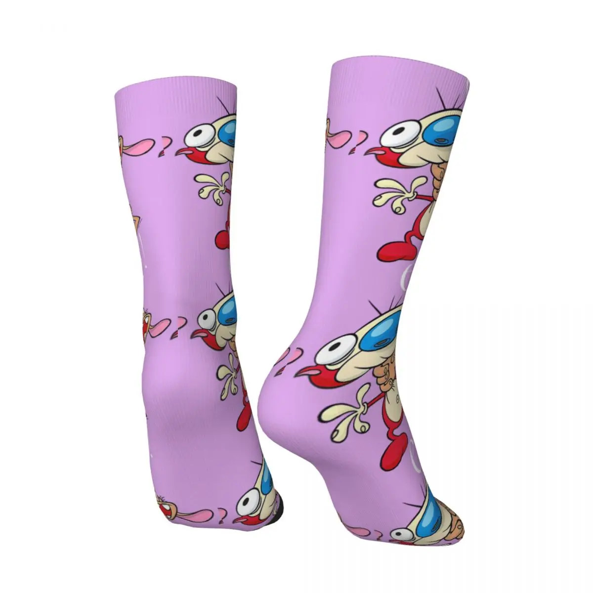 Funny Crazy Compression Sock for Men Quote Animation You Eediot Hip Hop Harajuku Happy Happy Joy Joy Printed Boys Crew Sock