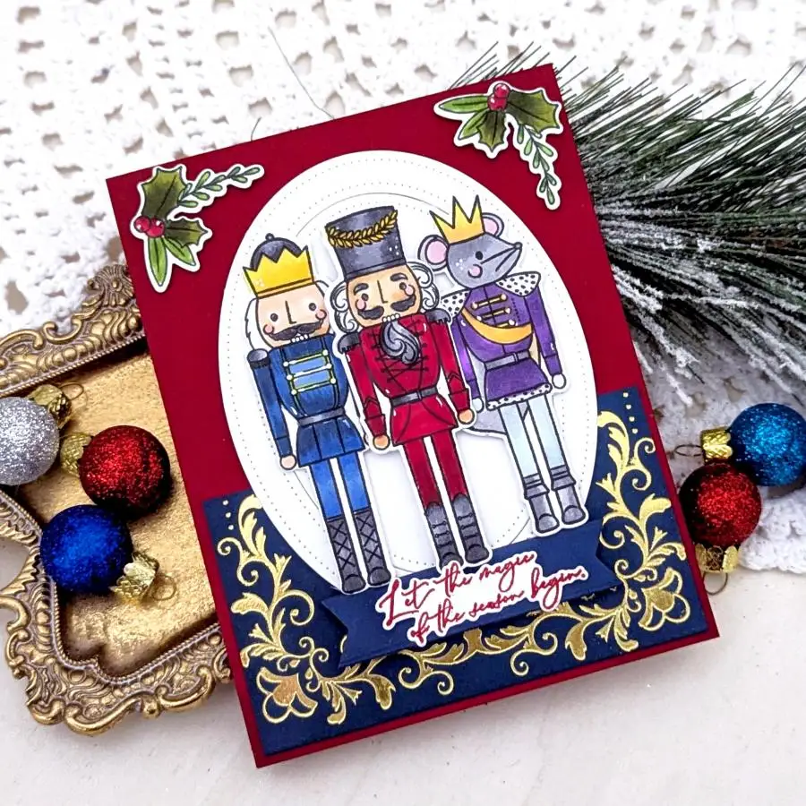 Christmas Elegant Edges: Nutcracker Magic Reflections: 2 Corinthians Dies Stencils DIY New Dies Stamp Scrapbook Home Gift Craft