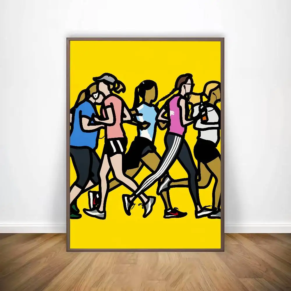 البلاستيك الفن جوليان أوبي ملصق معرض يطبع ذاتية اللصق ديكور المنزل الديكور صور مطبوعة للحوائط غرفة المعيشة ملصق #6