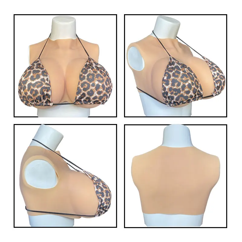 Realistic Silicone Breast Forms for Crossdresser Trans Cosplay Enhance Nipple Areola Plump Soft Shake Fake Boobs B C D E G Cup